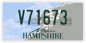 V71673  license plate in NH