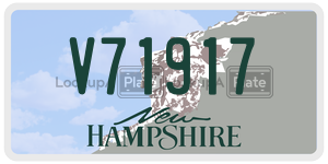 V71917  license plate in NH