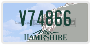 V74866  license plate in NH