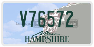 V76572  license plate in NH