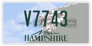 V7743  license plate in NH