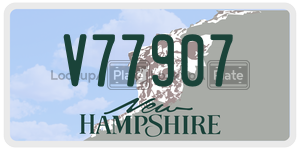 V77907  license plate in NH