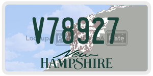V78927  license plate in NH