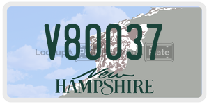 V80037  license plate in NH