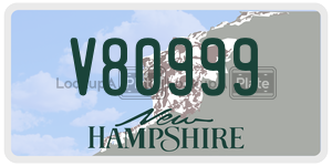 V80999  license plate in NH