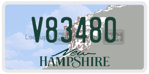V83480  license plate in NH