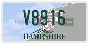 V8916  license plate in NH