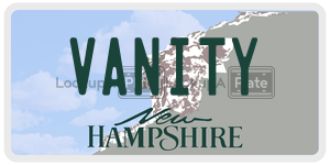 VANITY  license plate in NH