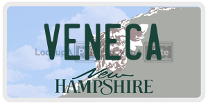 VENECA  license plate in NH