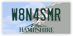 W8N4SMR  license plate in NH