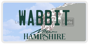 WABBIT  license plate in NH