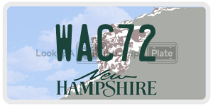 WAC72  license plate in NH