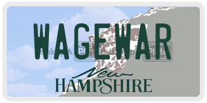 WAGEWAR  license plate in NH