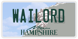 WAILORD license plate in New Hampshire