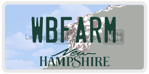 WBFARM  license plate in NH