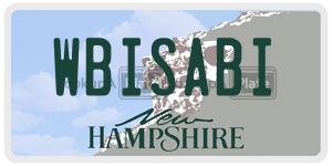 WBISABI  license plate in NH