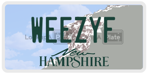 WEEZYF  license plate in NH