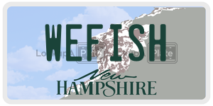 WEFISH  license plate in NH