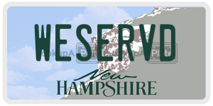 WESERVD  license plate in NH