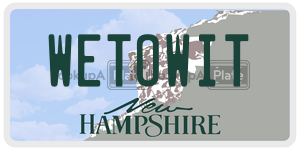 WETOWIT  license plate in NH