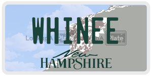 WHINEE  license plate in NH