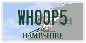 WHOOP5  license plate in NH