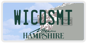 WICDSMT  license plate in NH