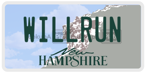 WILLRUN  license plate in NH