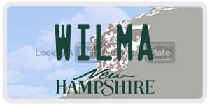 WILMA  license plate in NH
