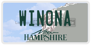 WINONA  license plate in NH