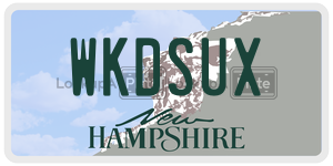 WKDSUX  license plate in NH