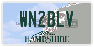 WN2BLV  license plate in NH
