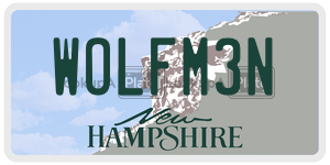 WOLFM3N  license plate in NH