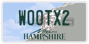 WOOTX2  license plate in NH