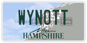 WYNOTT  license plate in NH