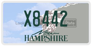 X8442  license plate in NH