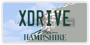 XDRIVE  license plate in NH