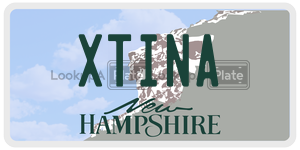 XTINA  license plate in NH