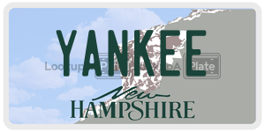 YANKEE license plate in New Hampshire