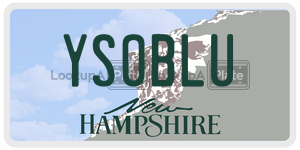 YSOBLU  license plate in NH