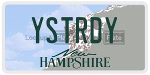 YSTRDY  license plate in NH