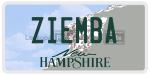 ZIEMBA  license plate in NH