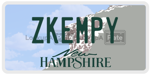 ZKEMPY  license plate in NH