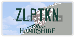 ZLPTKN  license plate in NH