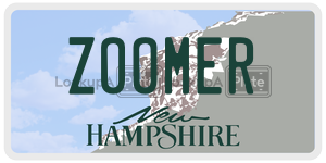 ZOOMER  license plate in NH