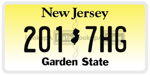 2017HG  license plate in NJ
