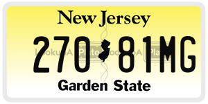 27081MG  license plate in NJ