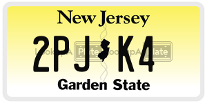 2PJK4 license plate in New Jersey