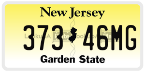 37346MG  license plate in NJ