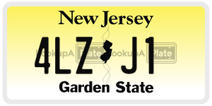 4LZJ1 license plate in New Jersey